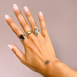 Vintage ring met puntig aquamarijn