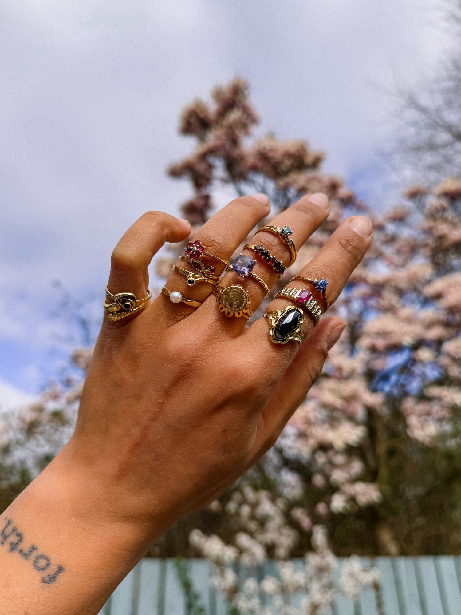 Vintage ringen met edelstenen