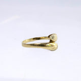 Vintage 'slang' met diamantjes | 8 karaat goud