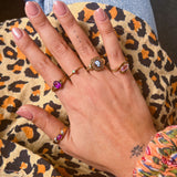 Vintage ring met zwarte camee | 14 karaat goud