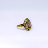 Vintage ring met rozenkwarts