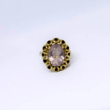 Vintage ring met rozenkwarts