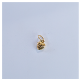 Vintage bedeltje hartje met relief - 8 mm