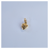 Vintage bedeltje hartje met relief - 8 mm