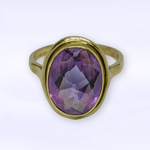Vintage ring met amethist | 14 karaat goud