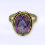 Vintage ring met amethist | 14 karaat goud