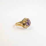 Vintage ring met kunziet in kroon