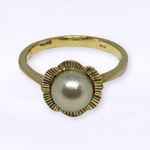 Vintage ring met parel | 14 karaat goud
