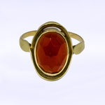 Vintage ring met ovale carneool - 14 karaat