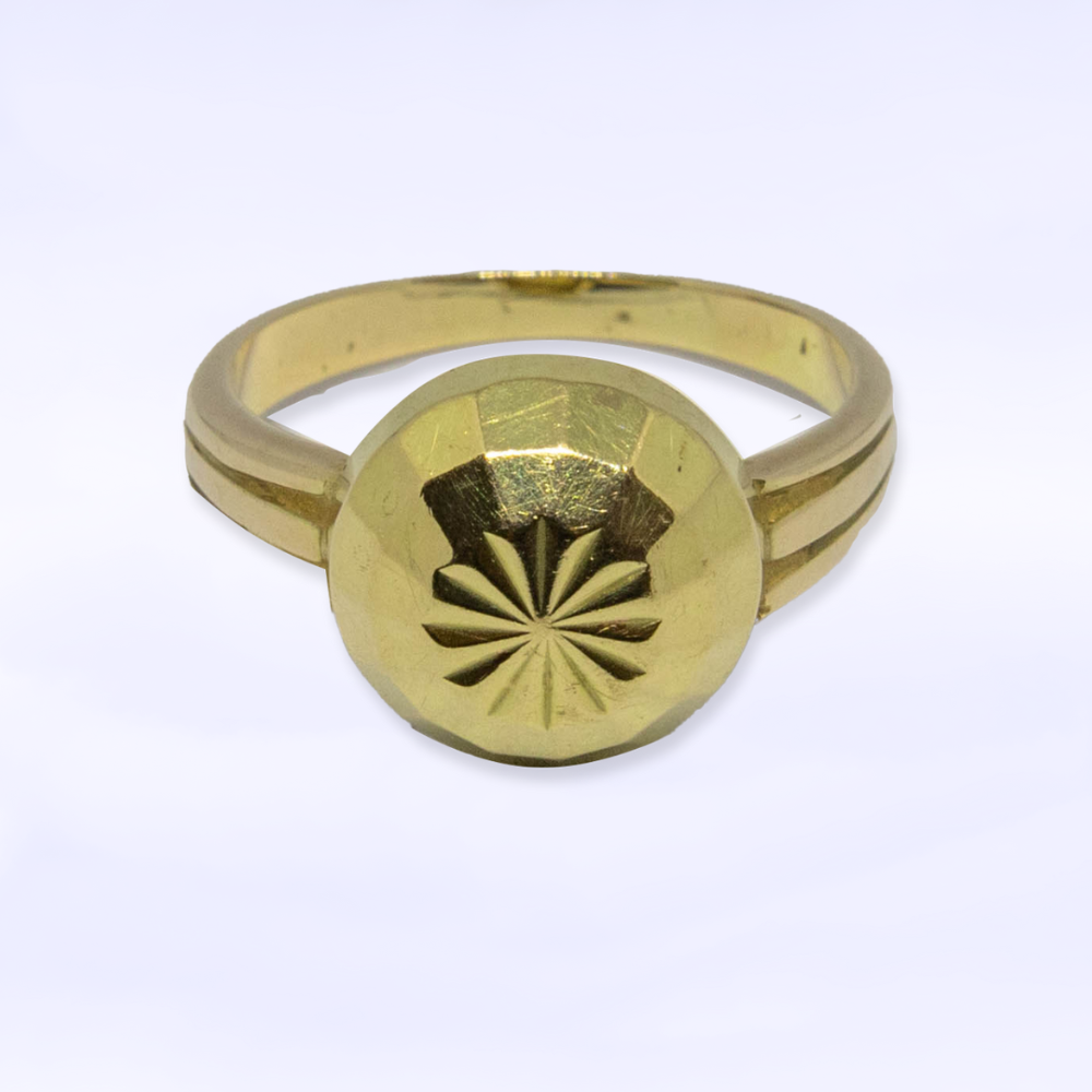 Vintage ring discobal - 9 karaat goud