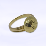 Vintage ring discobal - 9 karaat goud zijaanzicht