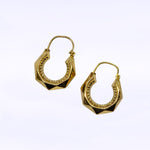 Vintage oorbellen hopes met driehoekige vormen - 14 karaat goud