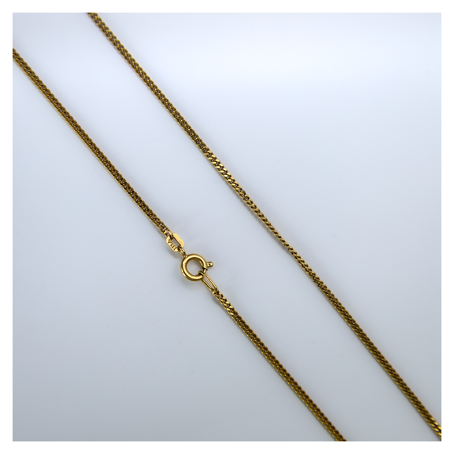 Vintage ketting met platte gourmet schakel 45 cm