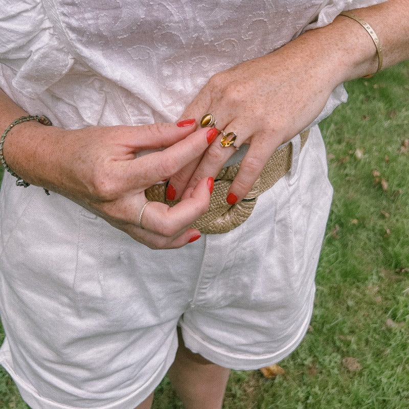 Vintage ring met tijgeroog