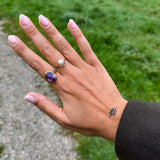 Vintage ring met parel | 14 karaat goud