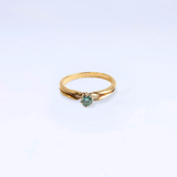 Vintage ring met blauwe diamant