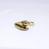 Vintage 'slang' met diamantjes | 8 karaat goud