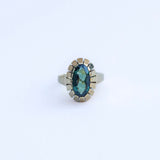 Vintage ring met ovale spinel | 14 karaat