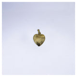 Vintage bedeltje hart met relief - 1,5 cm