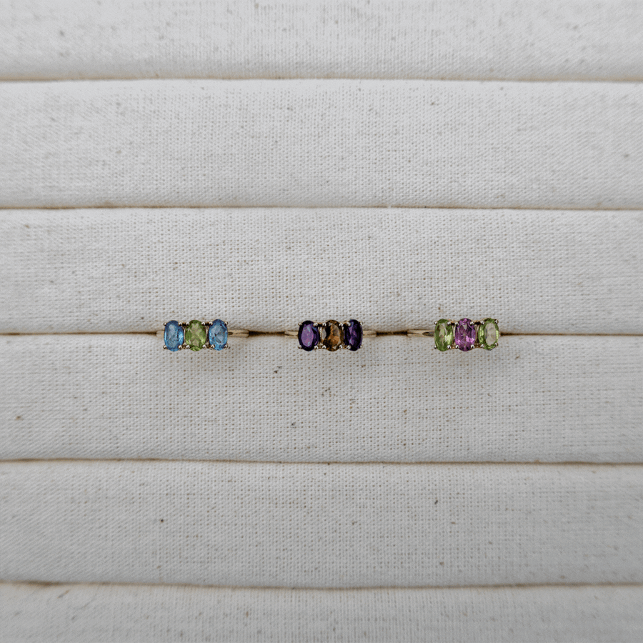 NOVA | 9 karaat ring met amethist en citrien