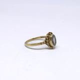 Vintage ring met aquamarijn - 14 karaat