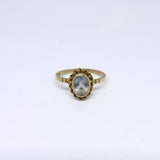 Vintage ring met aquamarijn - 14 karaat