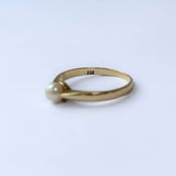 Vintage ring met parel | 8 karaat goud