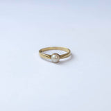 Vintage ring met parel | 8 karaat goud