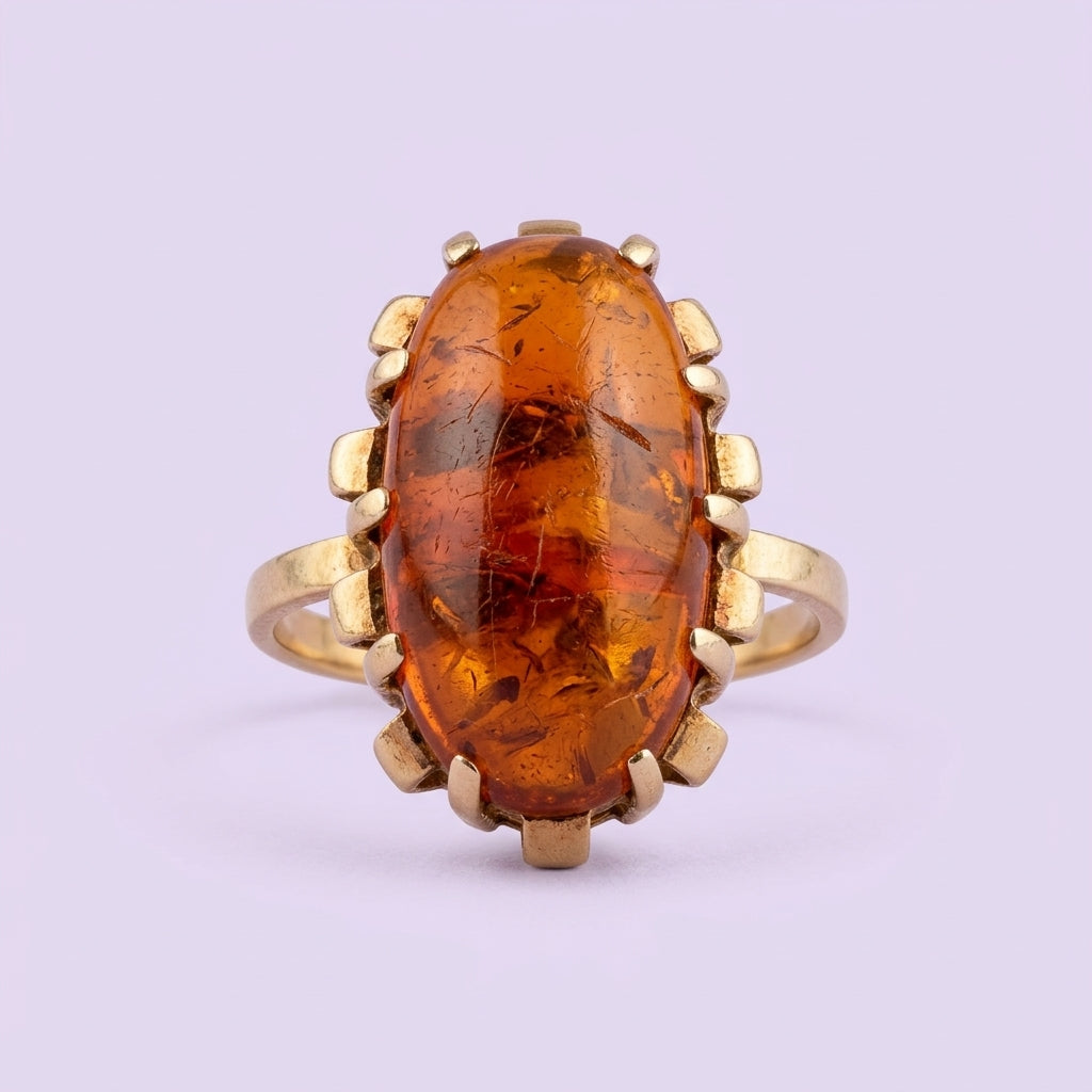 ring met barnsteen