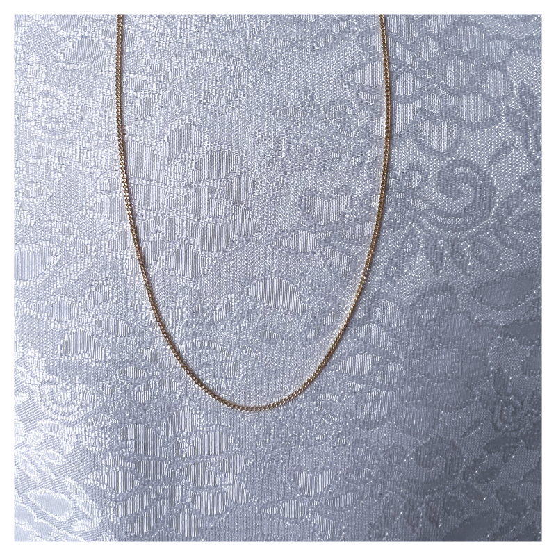 Vintage gouden ketting met gourmet schakel - 45 cm
